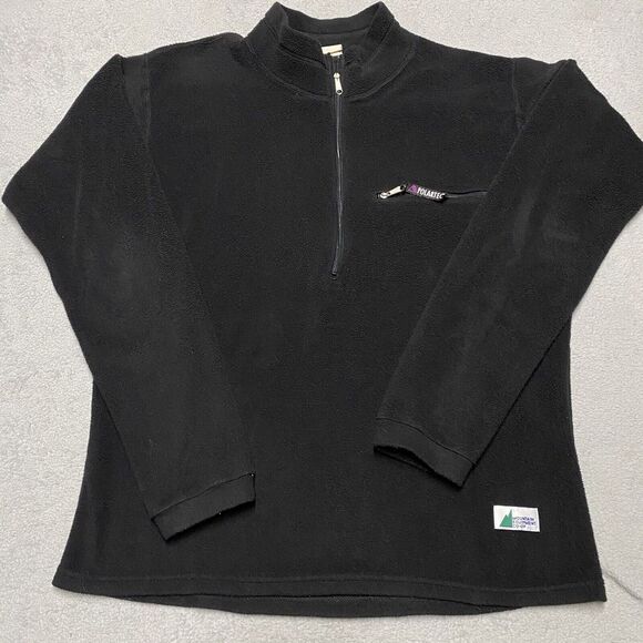 Other - Vintage Polartec Pullover Medium Black Fleece 1/2 Zip Jacket USA 90s Gorpcore